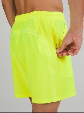 Lululemon Pace Breaker Linerless Shorts 5” Highlighter Yellow